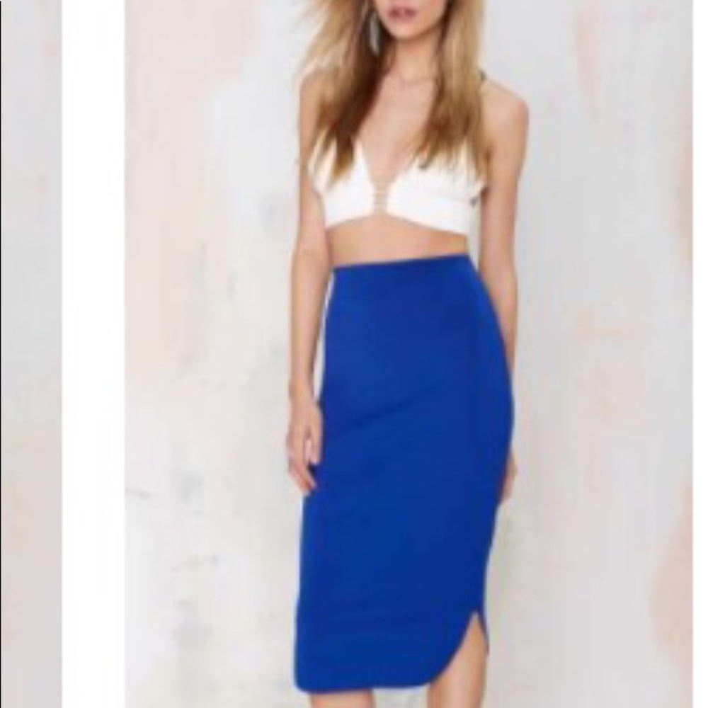 Brand new blue pencil skirt from nasty gal